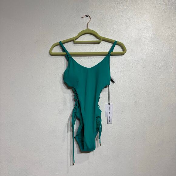 Robin Piccone Iceberg Aubrey Lace Up One Piece Sz 4 NWT - Picture 2 of 13